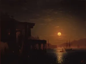 State Russian Museum Gallery: Constantinople at Evening, 1882. Artist: Aivazovsky, Ivan Konstantinovich (1817-1900)