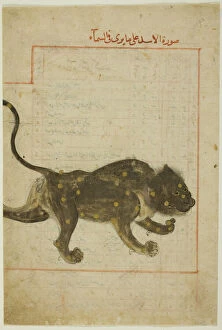 Timurid Gallery: The Constellation Leo, folio probably from the Kitab suwar al-kawakib