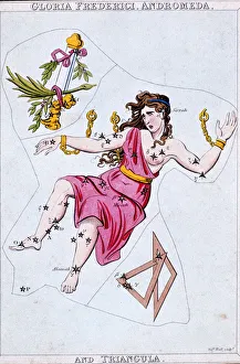 Constellations of Andromeda and Triangula, c1820. Artist: Sidney Hall