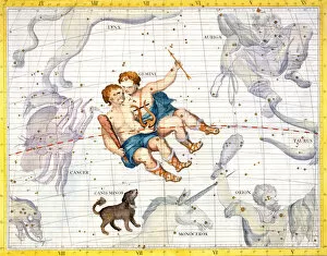 Castor Gallery: Constellations of Gemini and Canis Minor, 1729