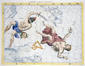 Flamsteed Prints: Constellations of Perseus and Andromeda, 1729