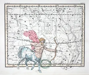 The Constellations (Plate XX) Sagittarius, 1822