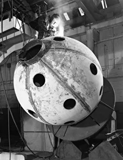 Sphere Collection: Construction of deep sea inspection chambers, Markham & Co, Chesterfield, Derbyshire, 1966