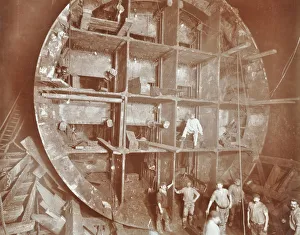 Bermondsey Prints: Construction of the Rotherhithe Tunnel, Bermondsey, London, November 1906