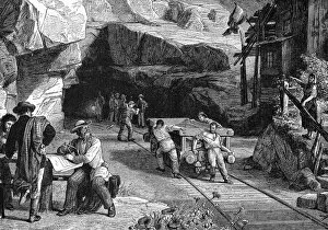 Dividers Gallery: Construction of the St Gotthard Tunnel beneath the Alps, 1880