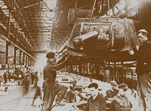1941 Prints: Construction of the T-34 tanks at the Kirov factory in Chelyabinsk Artist: Anonymous