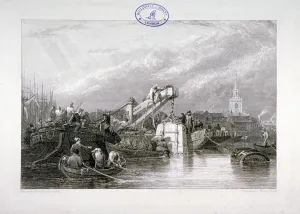 Under Construction Gallery: Construction of the Thames Tunnel, London, 1827. Artist: George Cooke