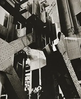 Under Construction Gallery: Construction of one of the towers of the George Washington Bridge, New York, USA, late 1920s