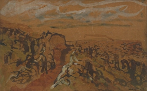 1914 Prints: Construction of a trench, 1914-1918. Creator: Ladislav Mednyanszky