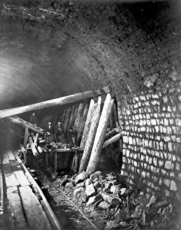 Development Prints: Construction of a Tunnel, 1900-1904. Creator: Unknown