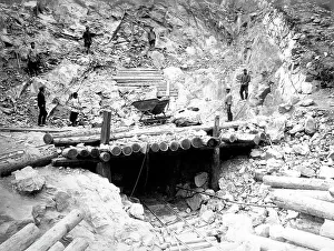 Development Prints: Construction of a Tunnel, 1900-1904. Creator: Unknown