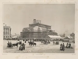 Construction work ca 1838 (From: The Construction of the Saint Isaacs Cathedral), 1845. Artist: Montferrand, Auguste, de (1786-1858)