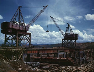 Construction work at the TVAs Douglas Dam, Tenn. 1942. Creator: Alfred T Palmer
