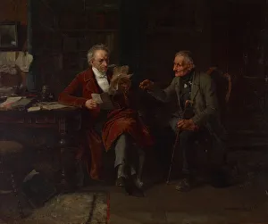 Consulting His Lawyer, 1872. Creator: Benjamin Vautier