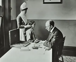 Optician Prints: Consulting Room, Norwood School treatment centre, London, 1911