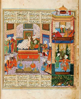 Islamic Art Gallery: The Consummation of the Marriage Between Khusraw and Shirin