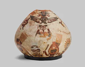 Container Depicting Warriors, Rulers, and Winged Beings with Trophy Heads, 180 B.C./A.D Container Depicting Warriors, Rulers, and Winged Beings with Trophy Heads, 180 B.C./A.D