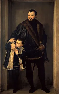 Paolo 1528 1588 Prints: Conte Iseppo da Porto with his son Adrian, ca 1552