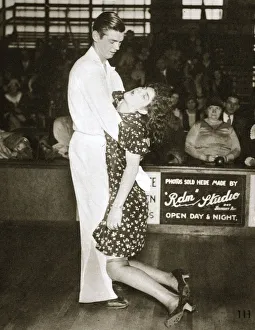 Exhausted Prints: Contestants in a dance marathon, Chicago, Illinois, USA, 1930
