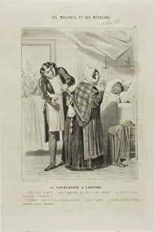 Sausage Gallery: Contraband at the Hospital (plate 26), 1843. Creator: Charles Emile Jacque