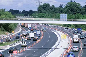 Roadworks Prints: Contraflow system on M27 motorway
