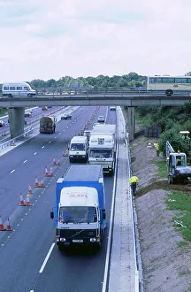 Roadworks Prints: Contraflow system on M27 motorway