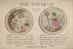 Rowlandson Collection: The Contrast, December 1792. December 1792. Creator: Thomas Rowlandson