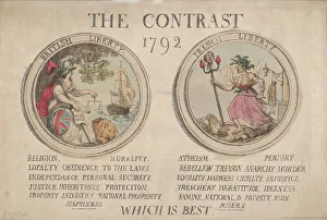 Images Dated 30th April 2020: The Contrast, December 1792. December 1792. Creator: Thomas Rowlandson