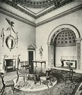 Charles Henry Bourne Quennell Collection: Contrasted Interiors: Palladian - The Dining-Room, Holkham, Norfolk, by William Kent