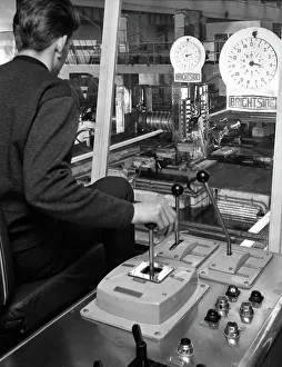 Control Room Prints: Control cabin at Brightside Foundry, Sheffield, South Yorkshire, 1963