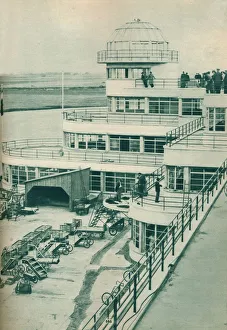 Air Travel Prints: Control tower at Le Bourget Airport, Paris, c1936 (c1937)