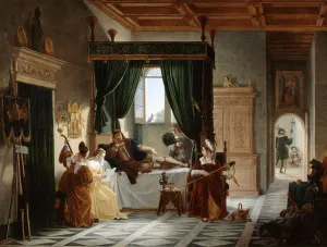 The Convalescence of Bayard, c1796-1842. Artist: Pierre Henri Revoil The Convalescence of Bayard, c1796-1842. Artist: Pierre Henri Revoil