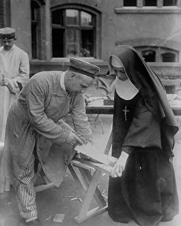 Recovery Prints: Convalescent German soldier, between c1915 and 1918. Creator: Bain News Service