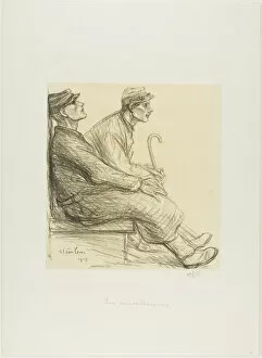Overcoat Gallery: The Convalescents, 1915. Creator: Theophile Alexandre Steinlen