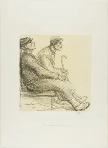 Steinlen Th And Xe9 Prints: The Convalescents, 1915. Creator: Theophile Alexandre Steinlen
