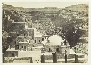 Francis Frith Gallery: Convent of Mar-Saba, Near Jerusalem, 1857. Creator: Francis Frith