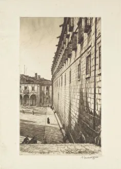 Imposing Prints: The Convent of San Payo, Santiago de Compostela, Spain, 1929. Creator: David Muirhead Bone