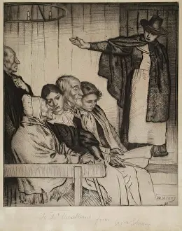 Gathering Prints: The Conventicle, 1893. Creator: William Strang
