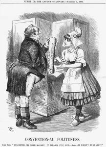 Foreign Affairs Prints: Convention-al Politeness, 1887. Artist: Joseph Swain