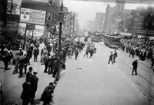 Trams Prints: Convention crowd, Chicago, 1912. Creator: Bain News Service