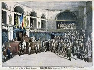 Convention Gallery: The Convention, scene from Thermidor, at the Theatre de la Porte Saint-Martin, Paris