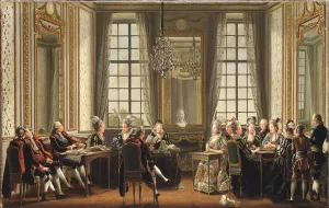 Pehr 1732 1816 Collection: Conversation at Drottningholms Palace, 1779