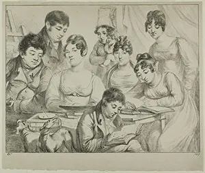 Nursemaid Prints: Conversation, a Family Drawing and Reading