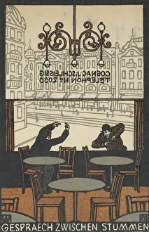Mime Gallery: Conversation between Mutes (Gespraech zwischen Stummen), 1907. Creator: Moritz Jung