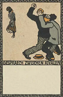 Burger Collection: Conversation Between Rivals (Gespraech Zwischen Rivalen), 1907. Creator: Moritz Jung