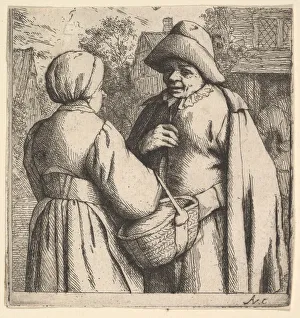 Conversation in the Street, 1610-85. Creator: Adriaen van Ostade