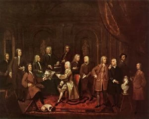 Bernard Baron Gallery: A Conversation of Virtuosis...at the Kings Arms, 1735, (1947). Creator: Gawen Hamilton