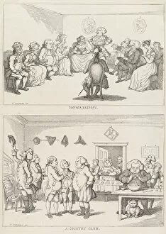 Images Dated 1st May 2020: Conversazione, and A Country Club, 1806-11 (?). 1806-11 (?). Creator: Thomas Rowlandson