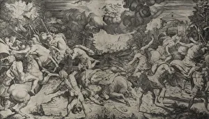 Paulus Prints: The Conversion of Saint Paul, 1545. Creator: Salviati (Rossi), Francesco (1510-1563)
