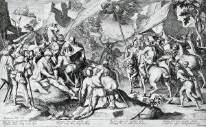 Conversion Prints: The Conversion of Saint Paul, between 1595 and 1596. Creator: Zacharias Dolendo